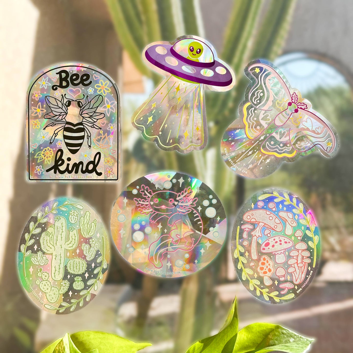 Alien UFO Suncatcher Window Decal