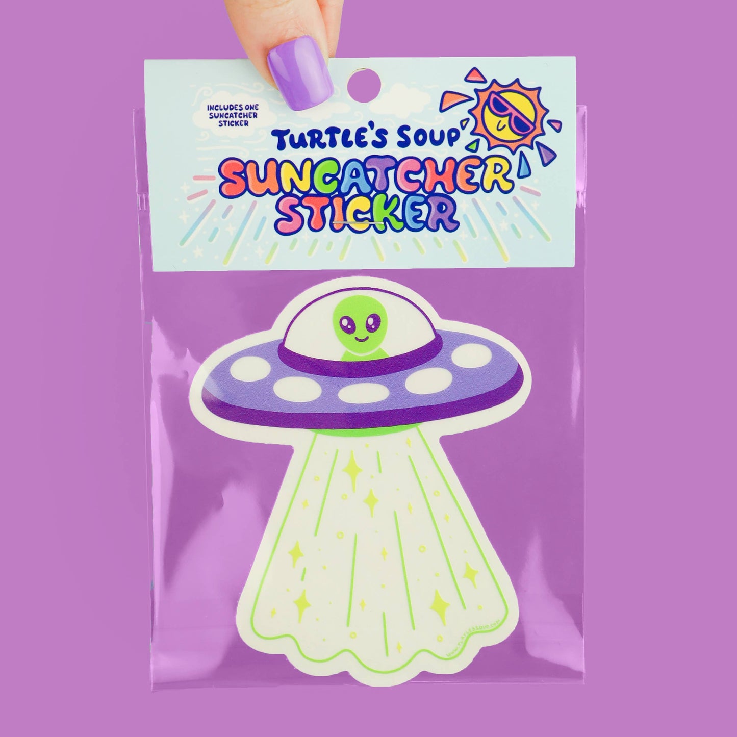 Alien UFO Suncatcher Window Decal